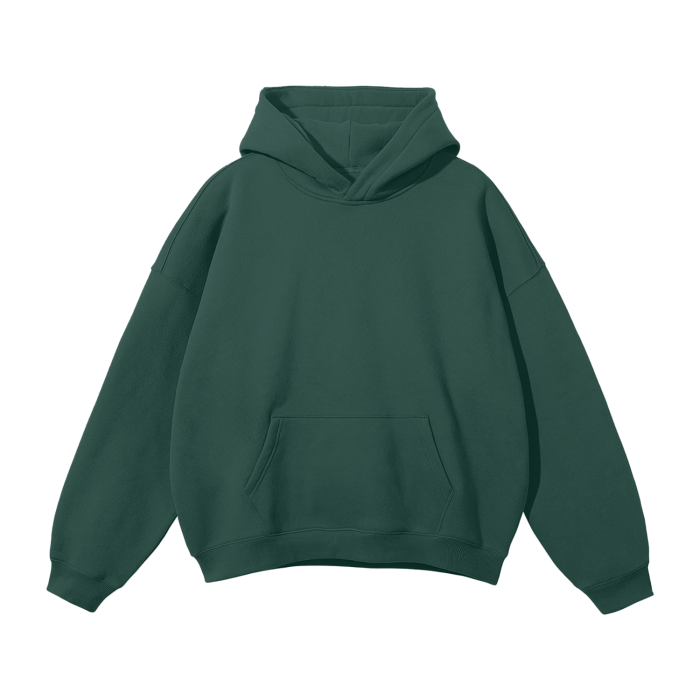 Cursive Oversized Fleece Hoodie