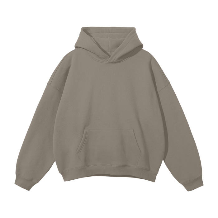 Cursive Oversized Fleece Hoodie