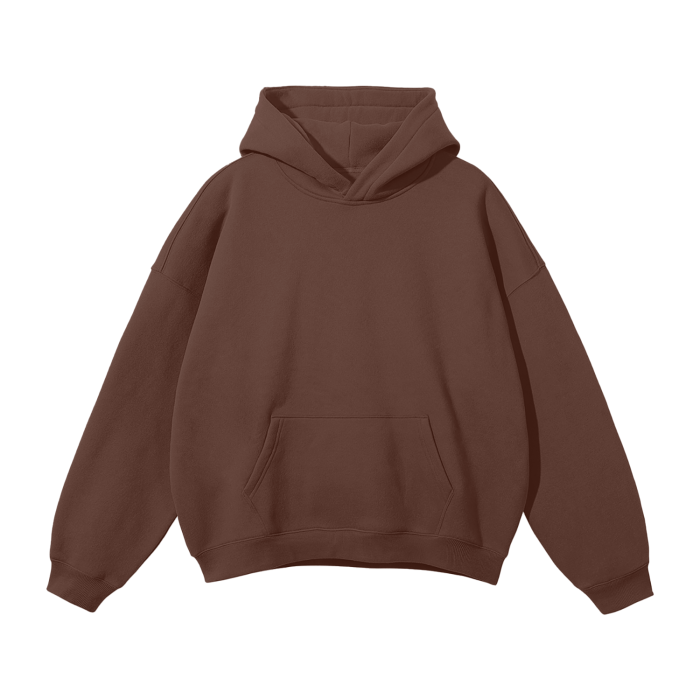 Cursive Oversized Fleece Hoodie