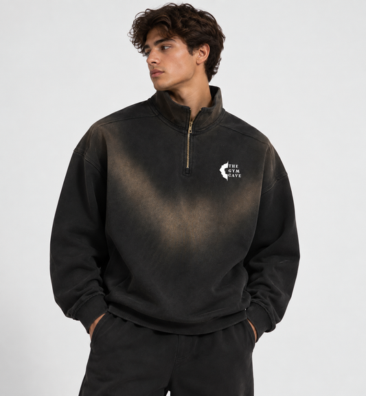 Oversized Sun Fade Quarter-Zip
