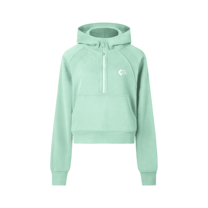 Cropped Half-Zip With Hoodie