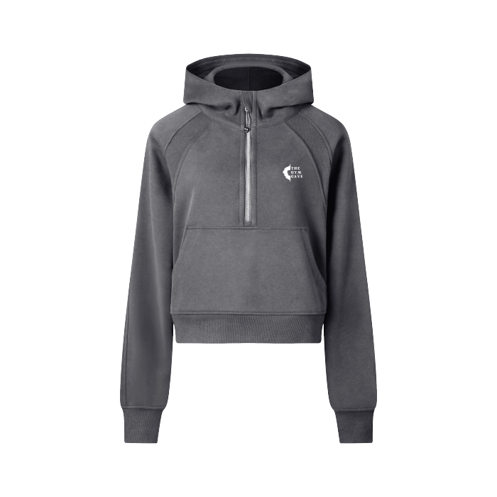 Cropped Half-Zip With Hoodie