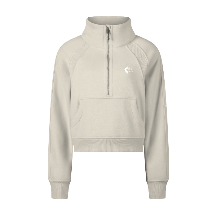 Cropped Half-Zip Hoodie