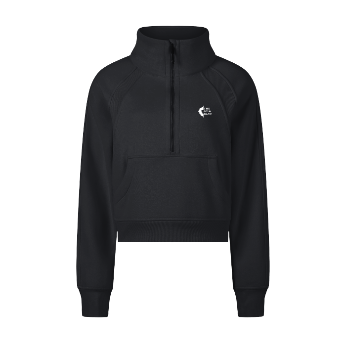 Cropped Half-Zip Hoodie