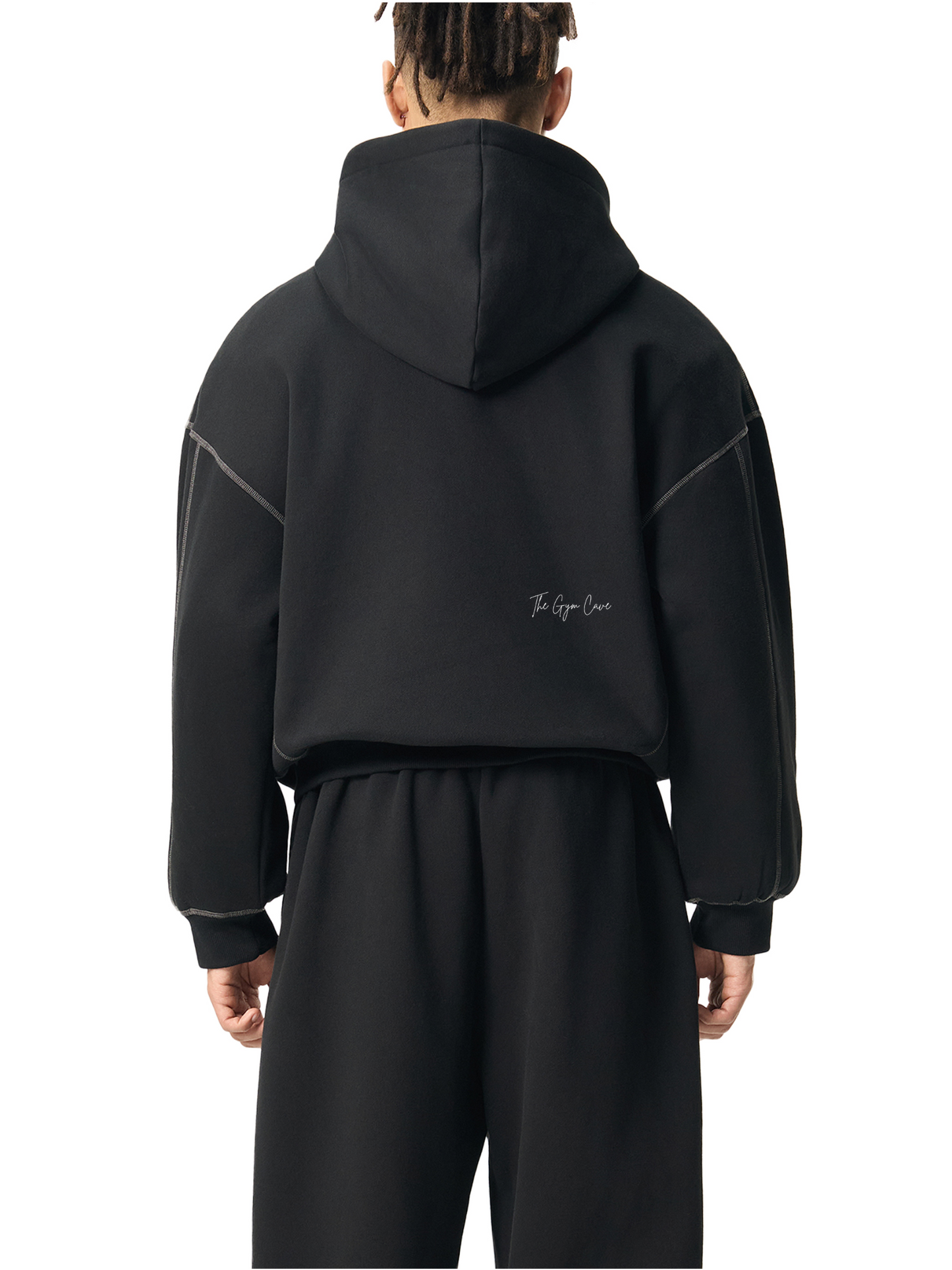 Stitched Boxy Fleece Hoodie
