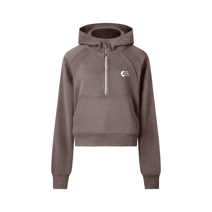 Cropped Half-Zip With Hoodie