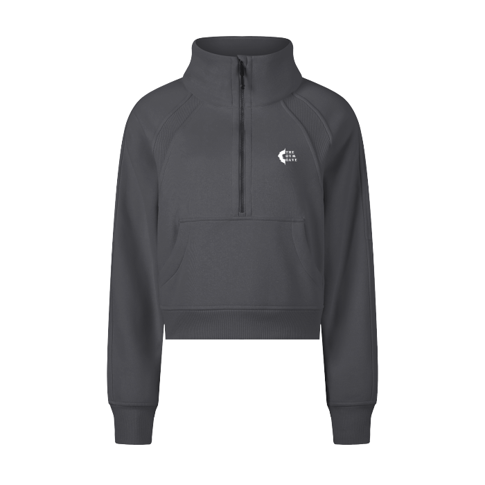 Cropped Half-Zip Hoodie