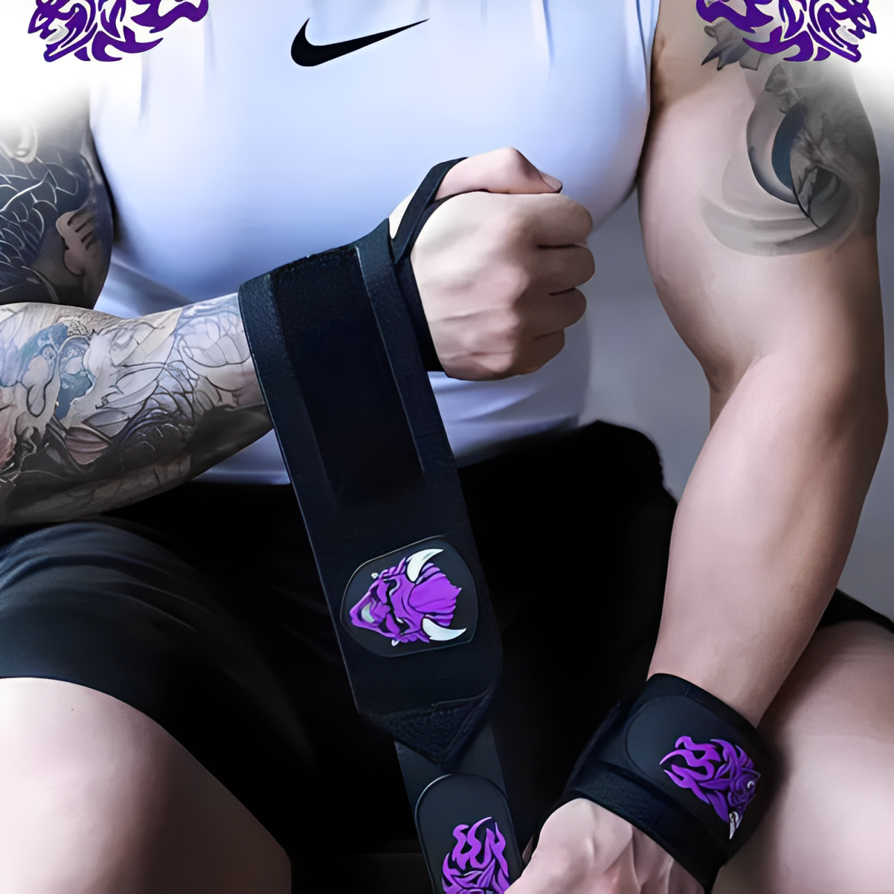 Purple Oni Wrist Wraps